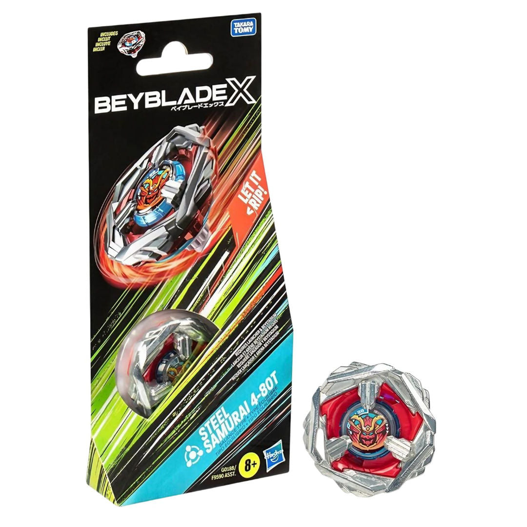 Beyblade X Steel Samurai 4-80T Spinning Top Booster Pack, 8+ years