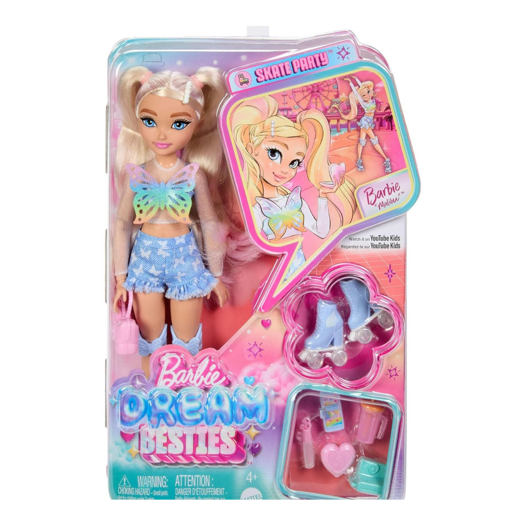 Barbie Dream Besties Roller Skating Party Doll, 4+ Years