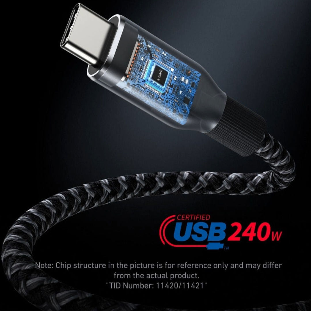 Anker Prime USB-C to USB-C Cable 240W 3ft Black, A88E2011