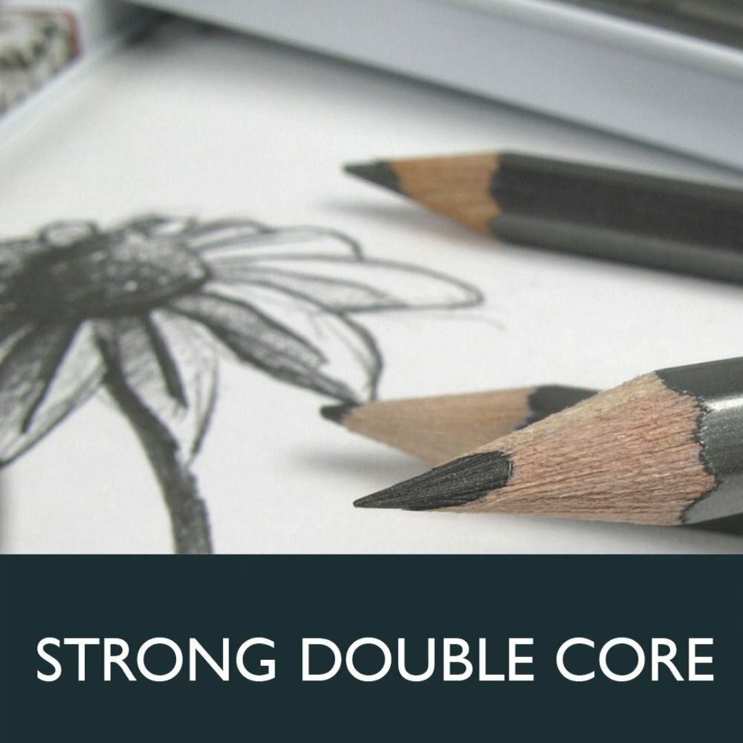 Derwent Graphic Soft Graphite Drawing Pencils, Set of 4, Professional Quality, 39005
