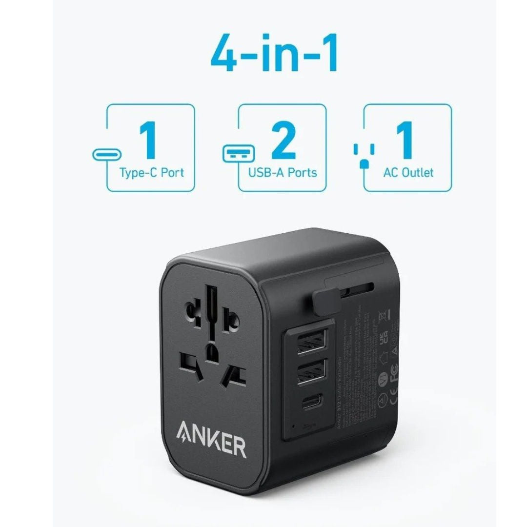 Anker Black Power Extend Adapter Socket, 30W, A9212K11