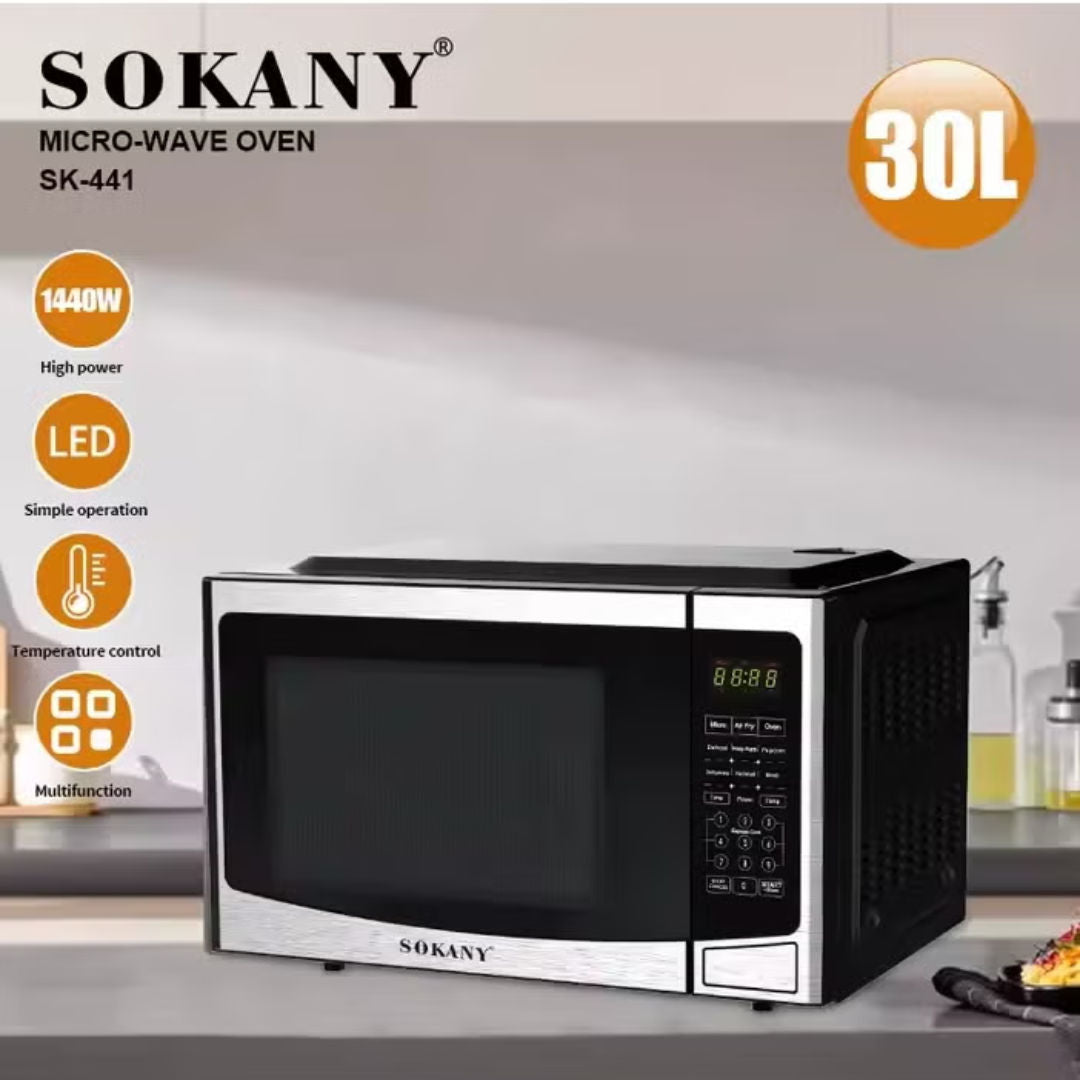Sokany Microwave Oven Digital Control with Multi-Cooking Functions