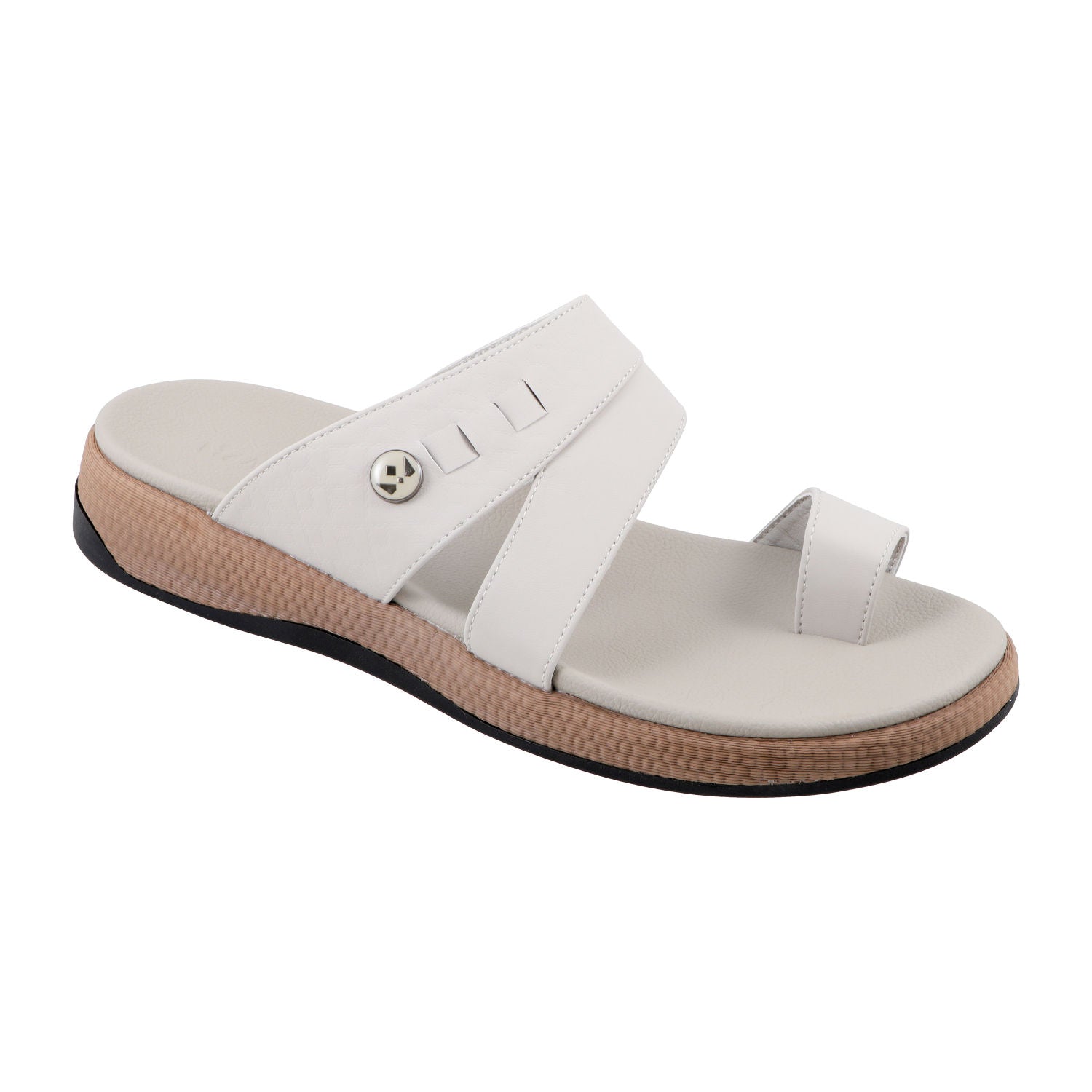 AL FANOOS Men's Arabic Style Sandals with PU Leather Upper, EVA Cushioning & TPR Sole, AFNMN0000911BEG