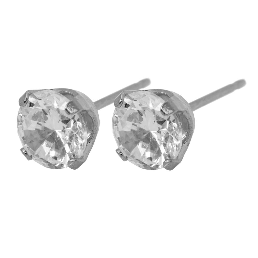 CAFLON ENGLAND Fashion Sense White Stainless, White Cubic Zirconia Earring