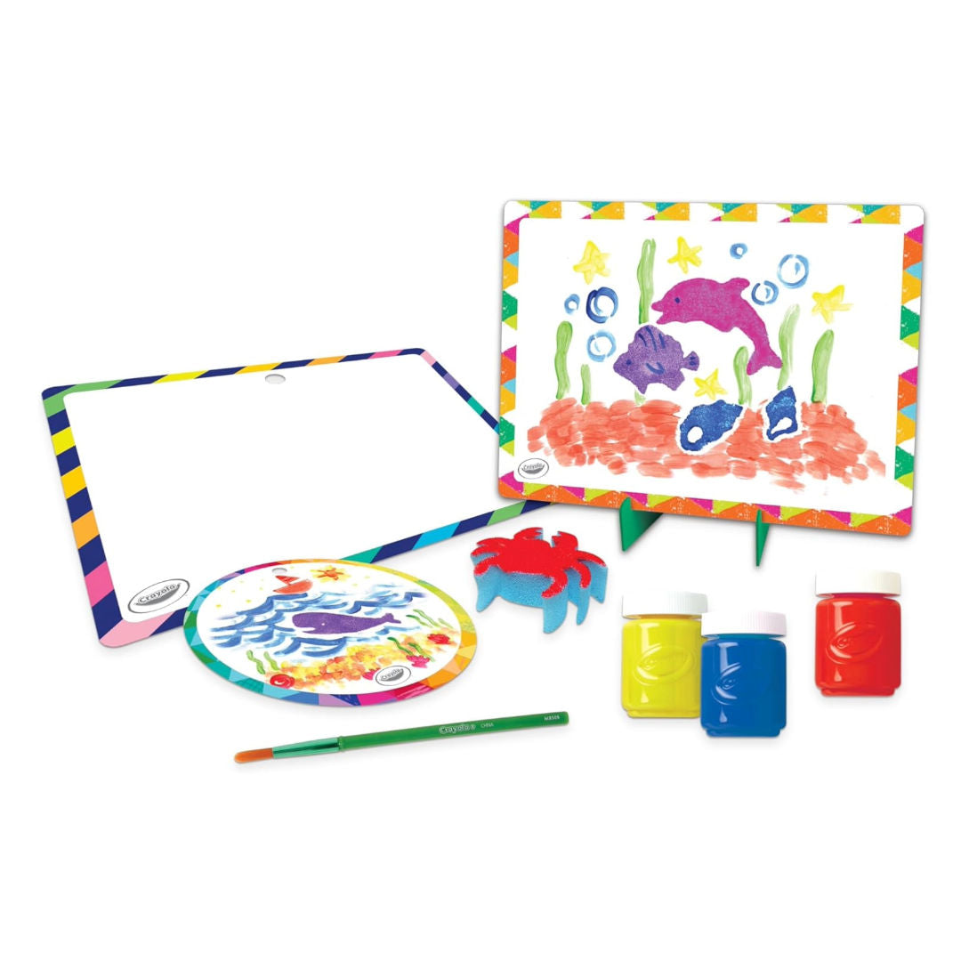 Crayola Sponge Painting Kit, For Painting With Washable Gouaches And Sponges, Creative Activity For Children