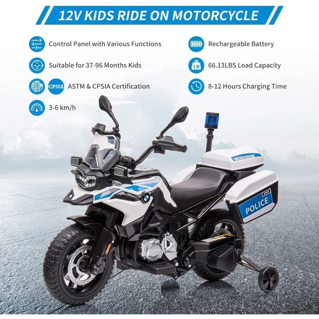 BMW Police Licensed Electric Ride-on Motorbike, 12V, 3+ years