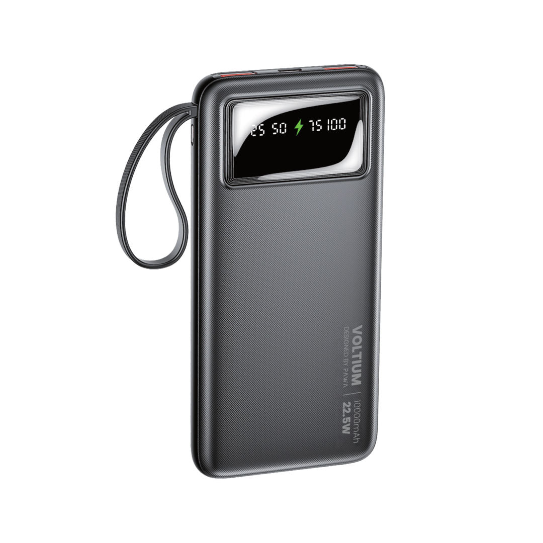 Pawa Lite Voltium 10000mAh Powerbank, Black