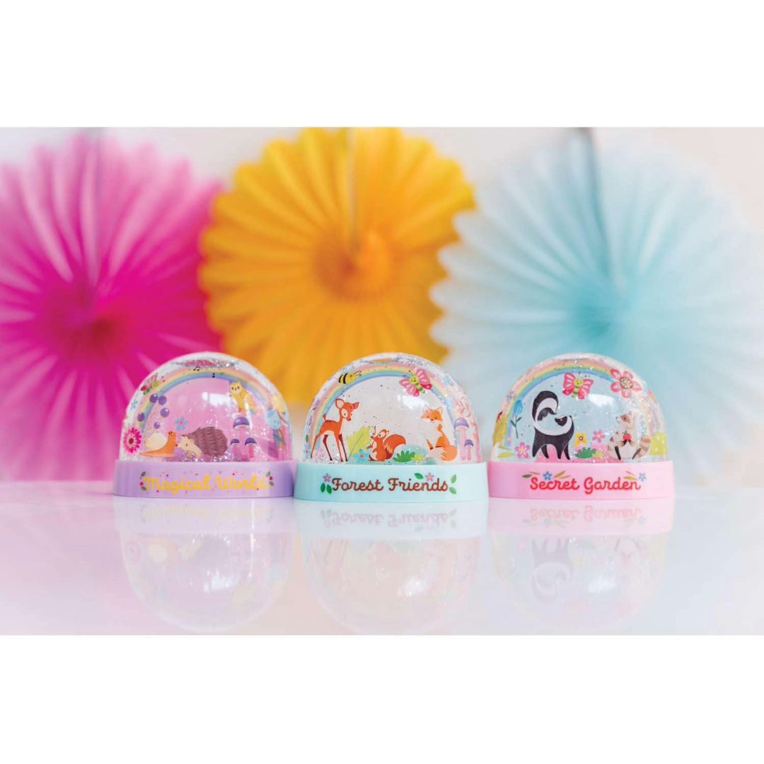 4M KidzMaker Glitter Rainbow Snow Domes Craft Kit, Pack of 3, 5+ Years