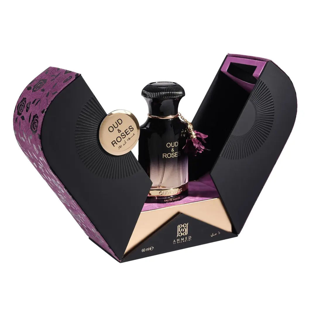 Ahmed Al Maghribi Oud & Roses Long Lasting Unisex Eau De Parfum, 60ml