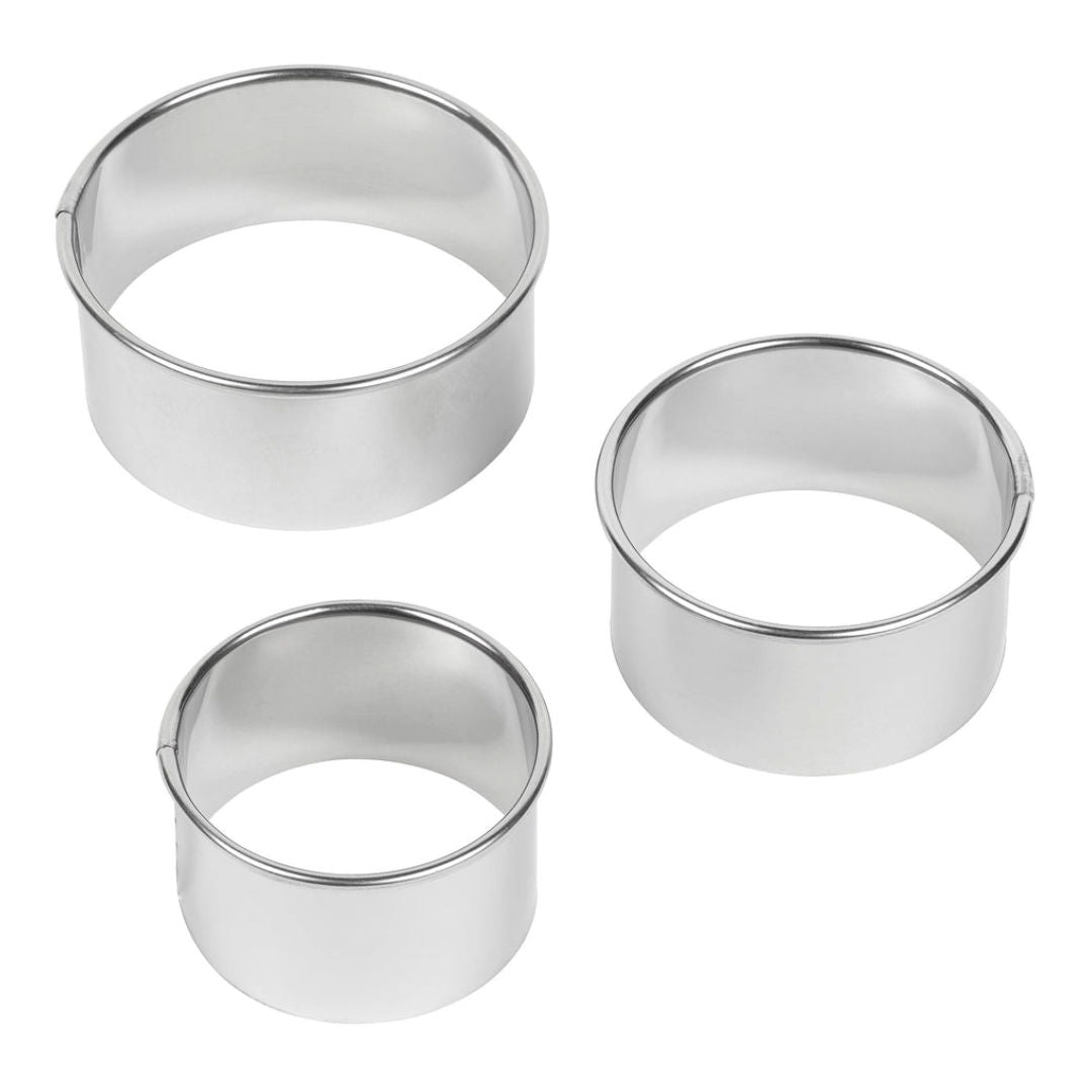 Tala Stainless Steel 3-Piece, Plain Pastry Cutters Set, Model 10A09516