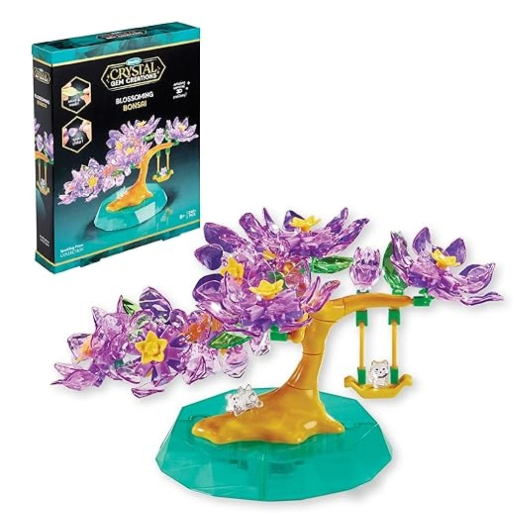 Cra-Z-Art Rose Art Crystal Gem Blossoming Bonsai Activity Kit, 240+ Pieces, Children Age 8+