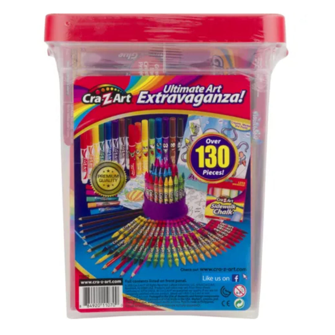 Cra-Z-Art Ultimate Art Extravaganza Tub, 130 Pieces, 4+ Years