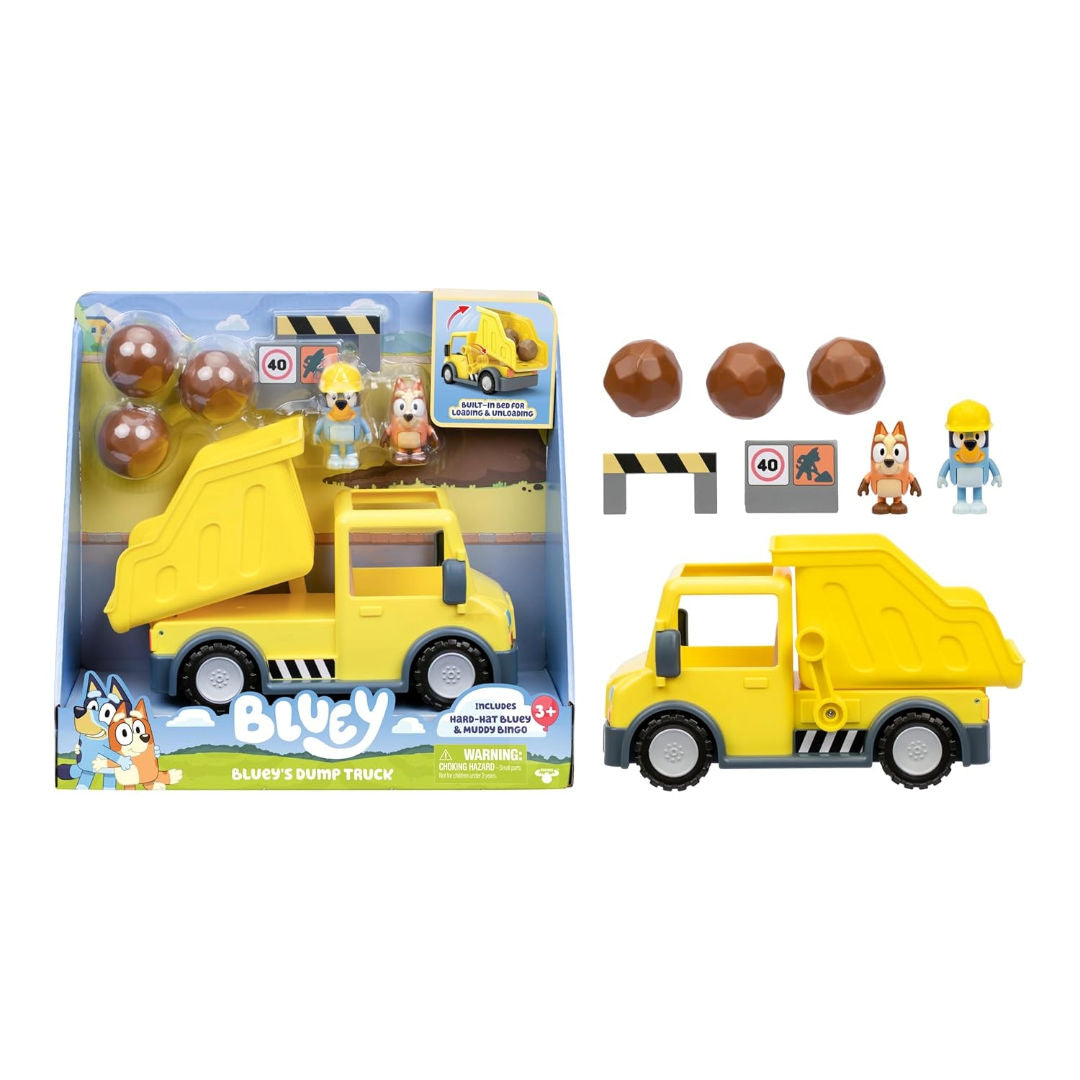Bluey Dump Construction Truck Toy Set, 3+ years