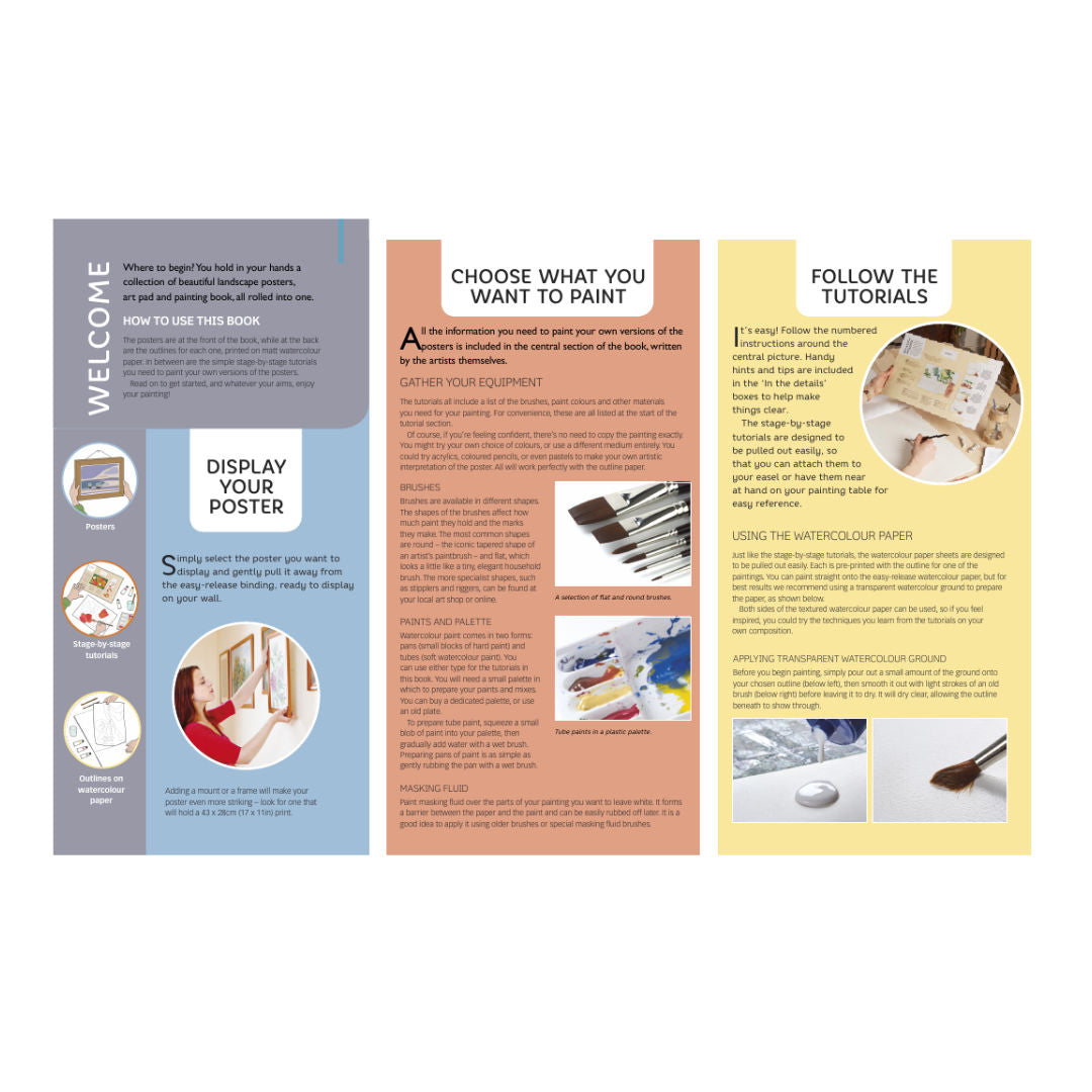 Flowers Paint Poster Pad Book