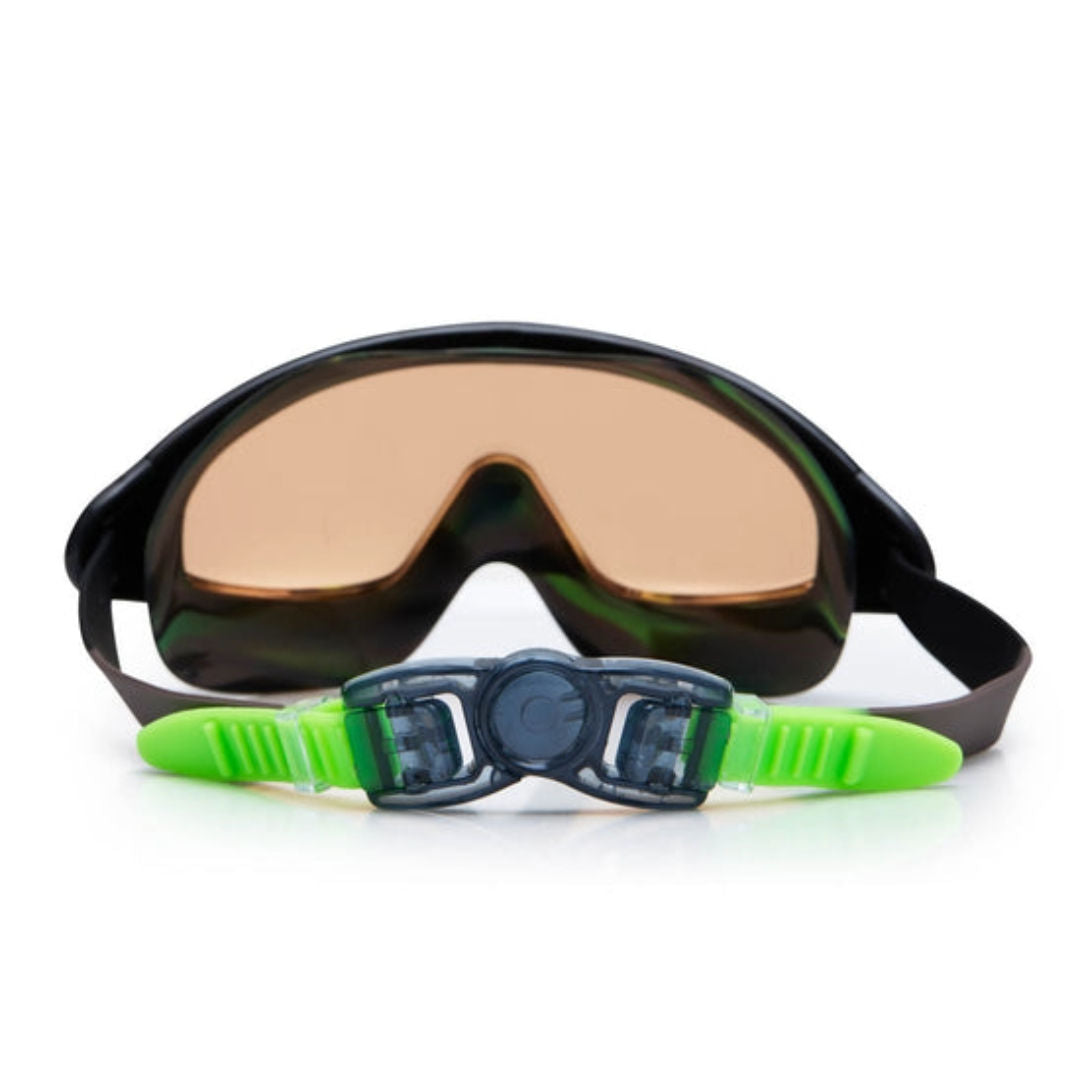 Bling2O Summer Storm Cloud Swim Goggles (Black/Green), 6+ years