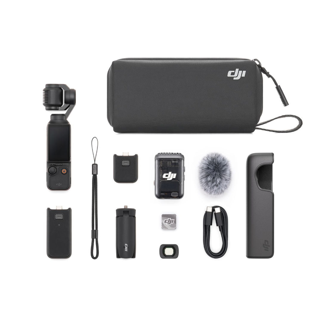 DJI Osmo Pocket 3 Creator Combo 4K Handheld Gimbal Camera with DJI Mic 2, Mini Tripod & Battery Handle