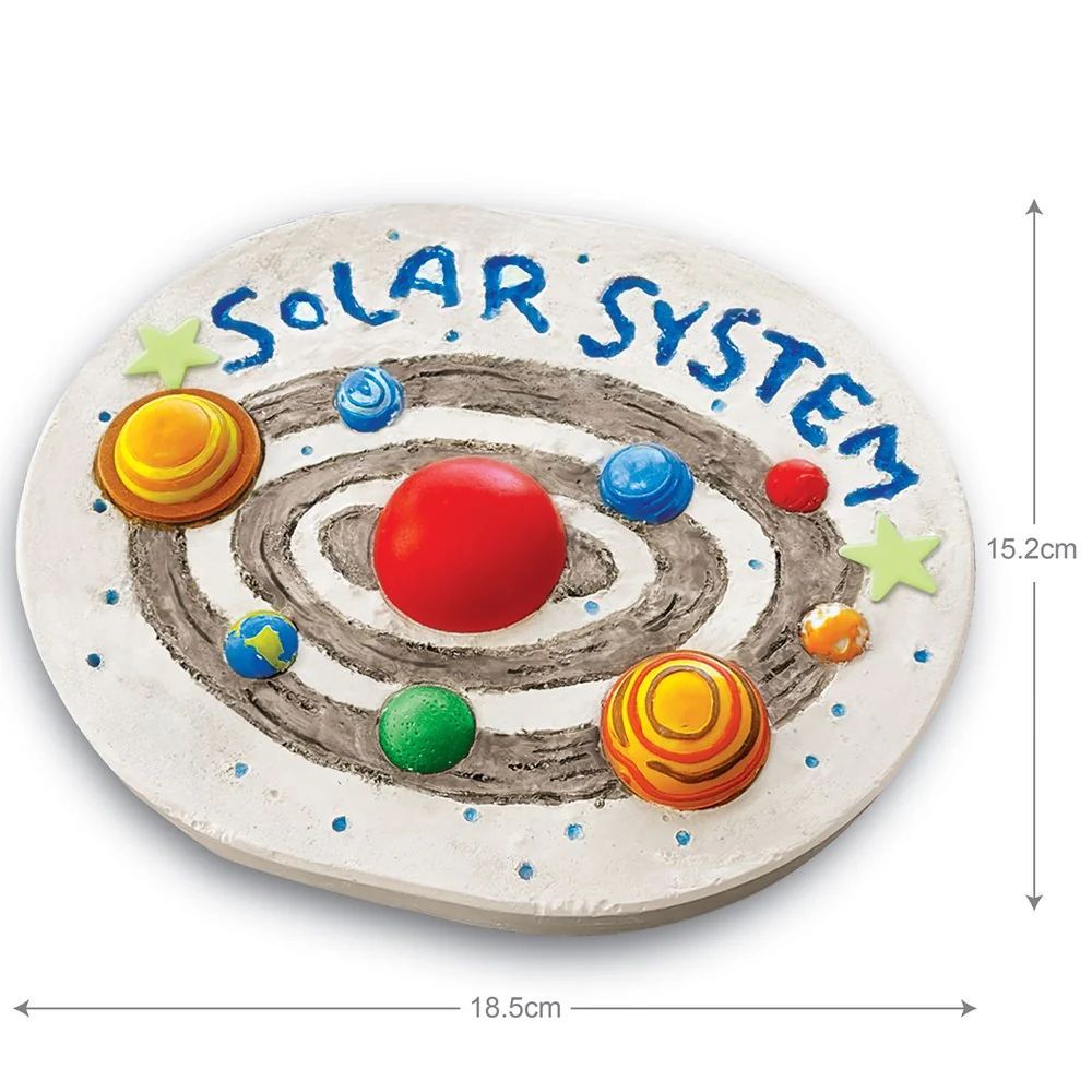 4M Mould & Paint Solar System Glow-In-The-Dark Craft Kit, 18.5x15.2cm, 5+ Years