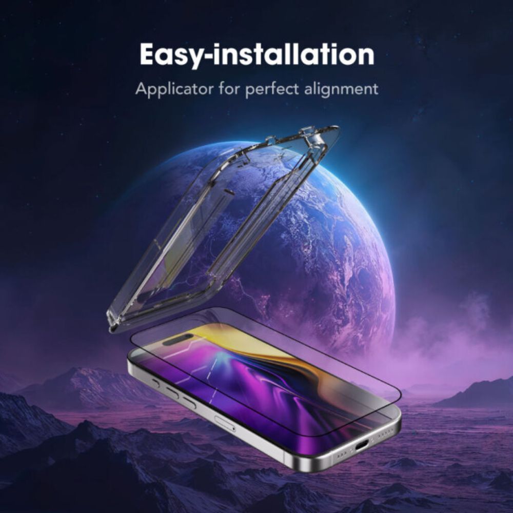 Blupebble Graphene Rock Series 2.5D Tempered Glass Screen Protector for iPhone 17 Series