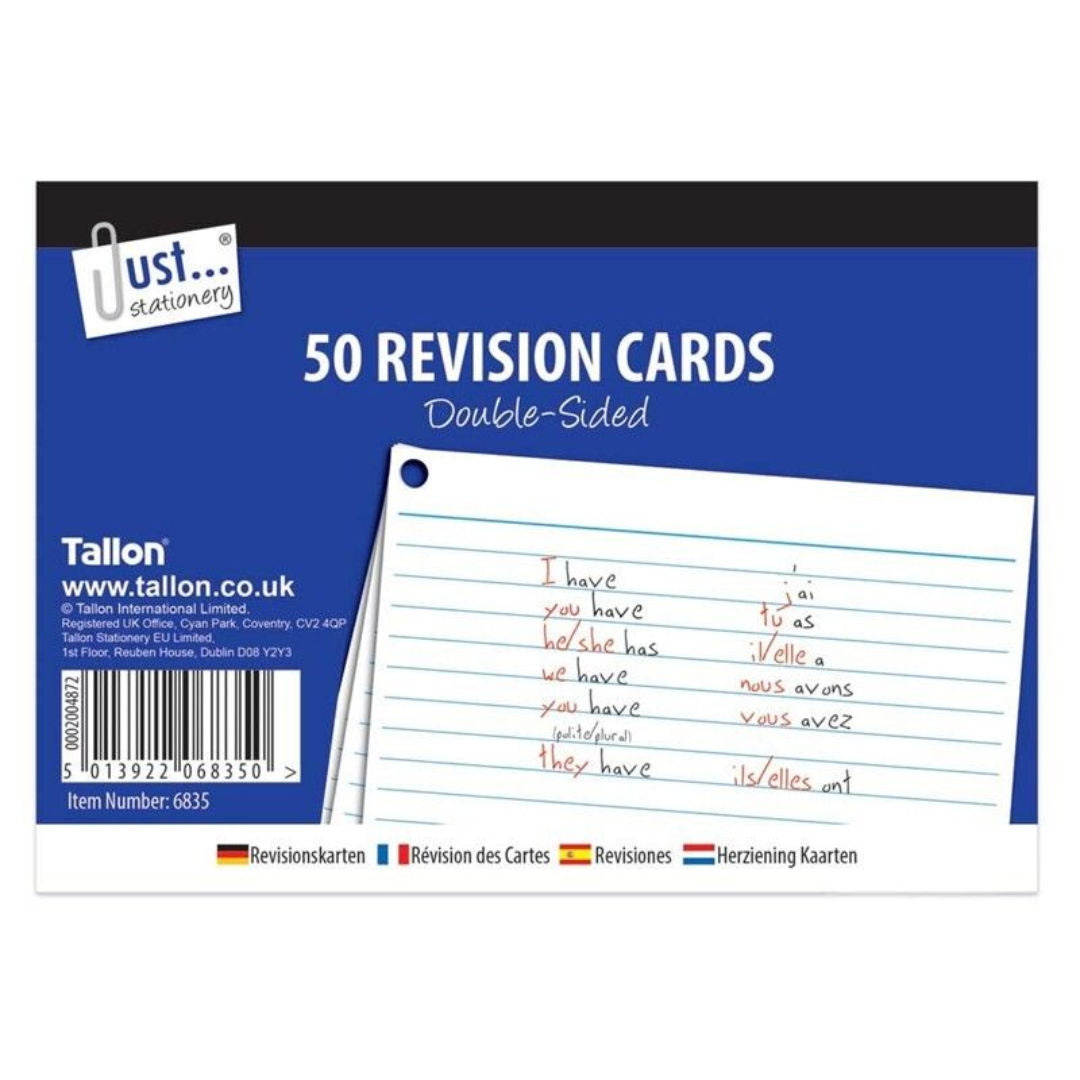 Tallon Revision Cards, 50 Sheets, 10.5x15cm, 6835