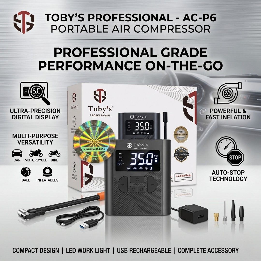 Toby's Professional AC-P6 Portable Air Compressor
