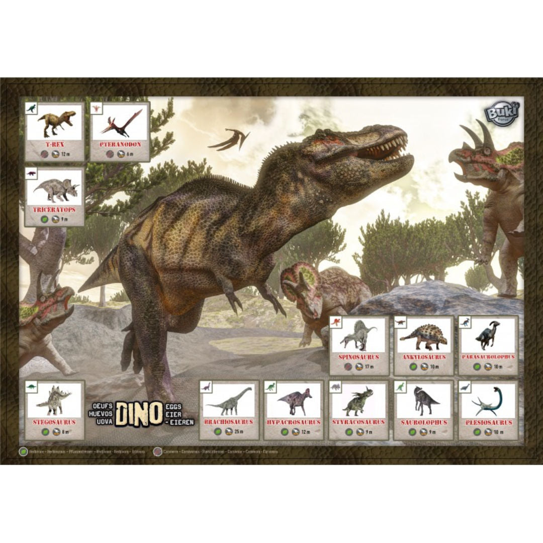 Buki France Dino Mega Egg Maxi Pack, (12 Eggs)