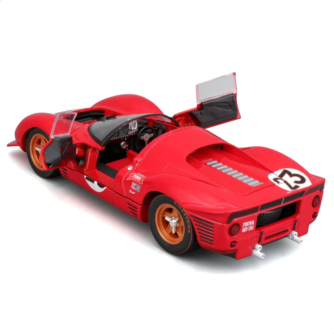 Bburago Racing Ferrari 330 P4 Daytona Die-cast Metal Kit (1:24, 43 Parts, Red), 14+ years