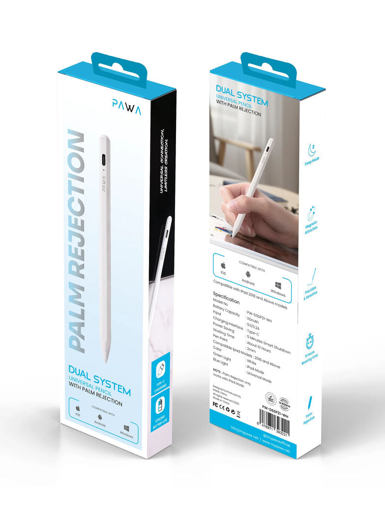 Pawa Nura Smart Pencil With Palm Rejection, White