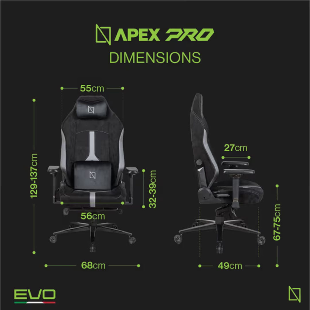 Apex Pro Evo Edition, Pro Gaming Chair with Adaptive Support System, Multi-adjustable, Lime Green