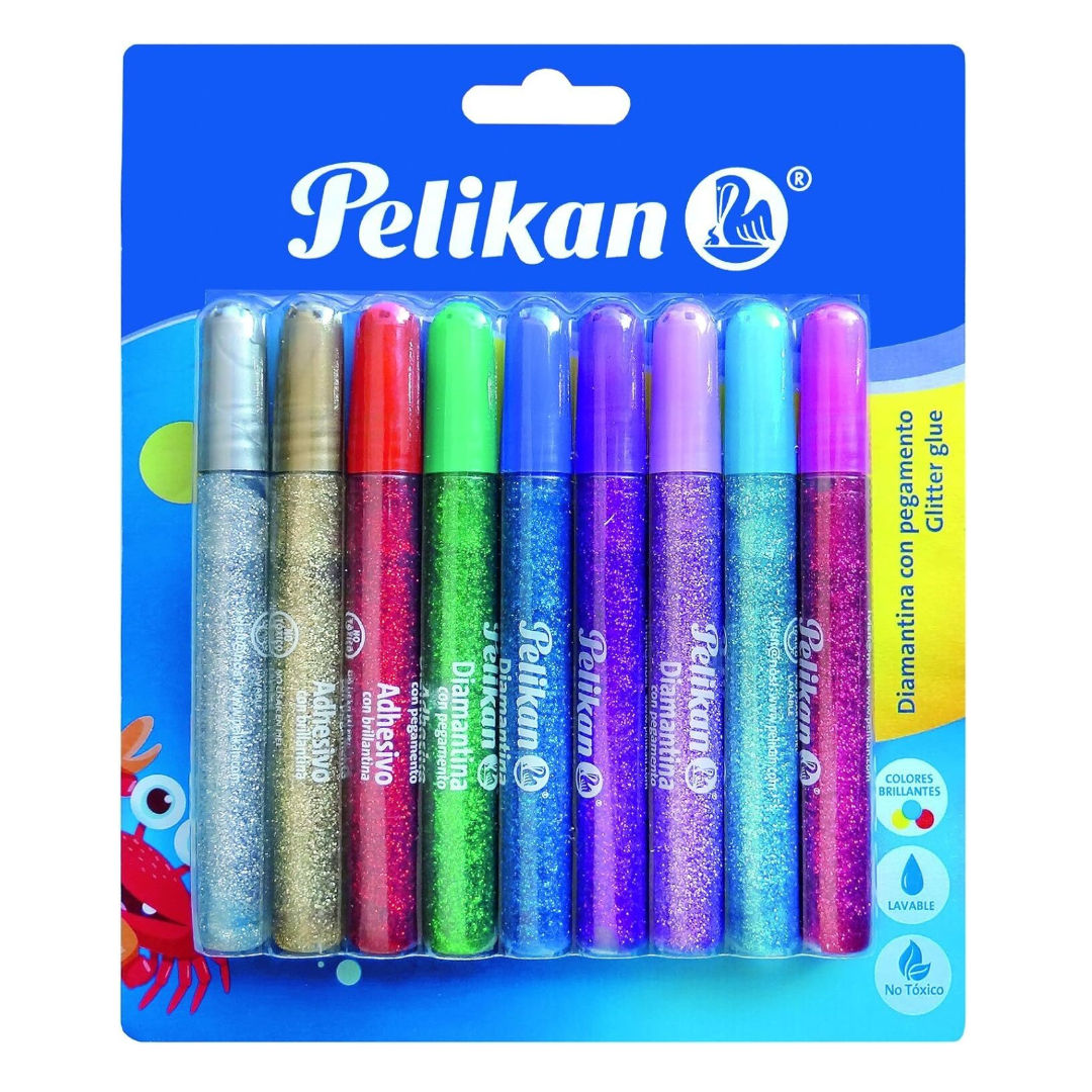 Pelikan 9-Pieces, 10.5ml, Glitter Glue Tube, 9700141