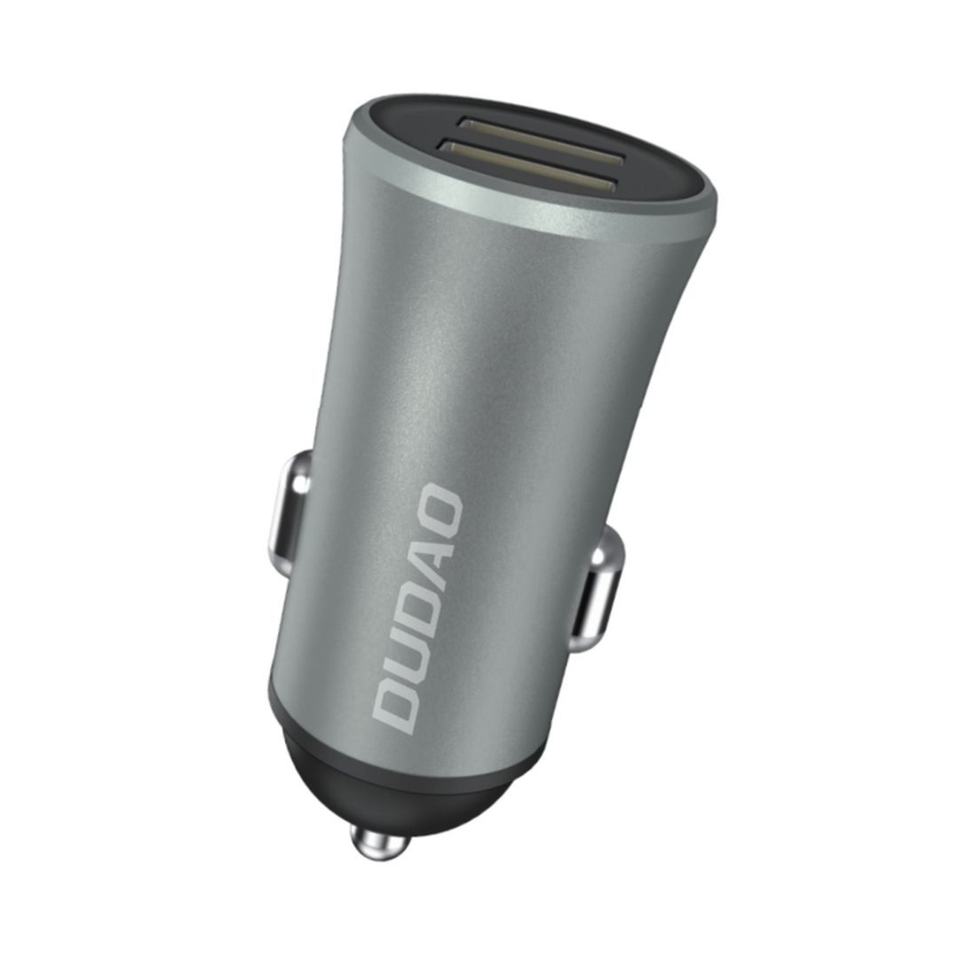 DUDAO R6S Dual USB Car Charger, 3.4A, Gray