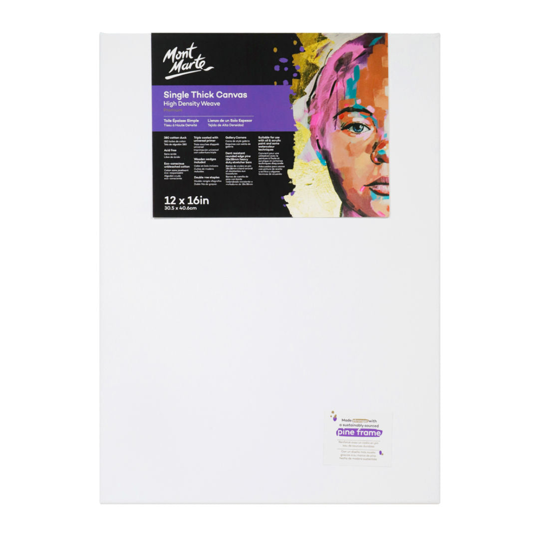 Mont Marte Single, Thick CANVAS Premium Board