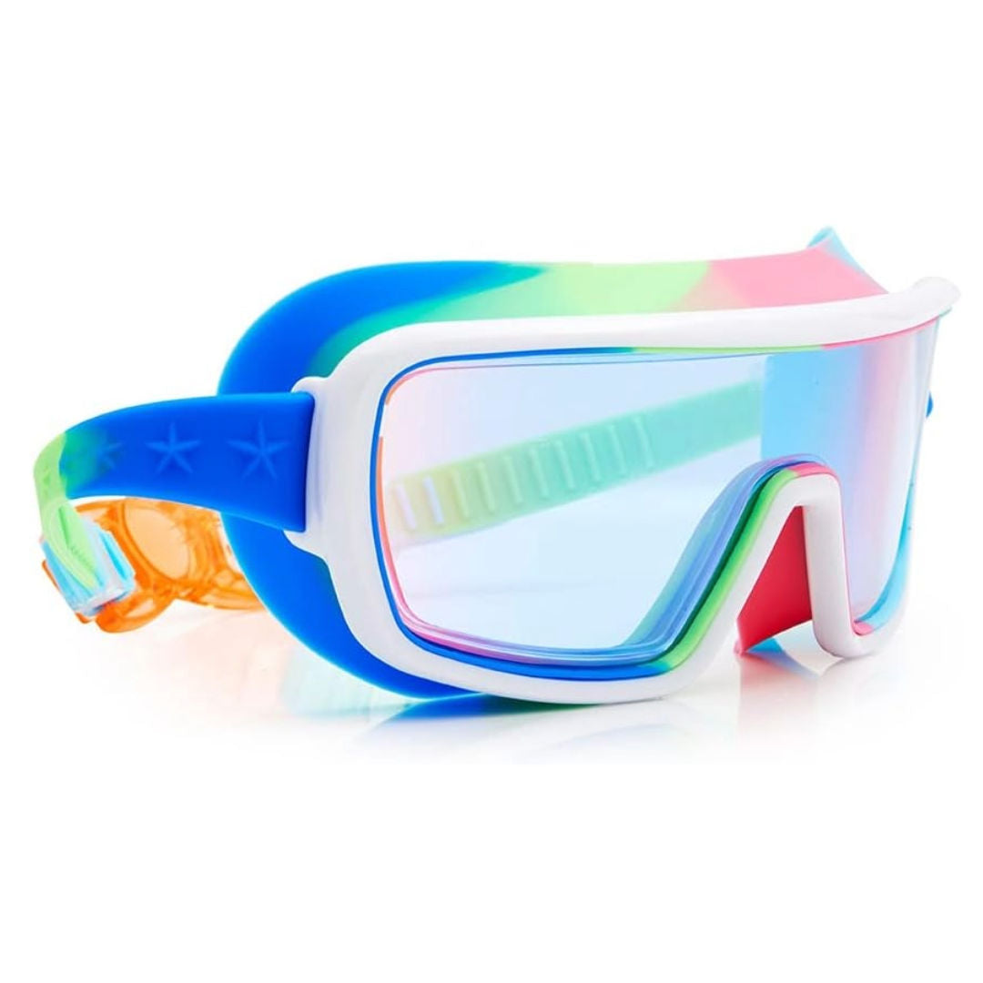 Bling2O Cyborg Cyan Prismatic Swim Goggles, 5+ years