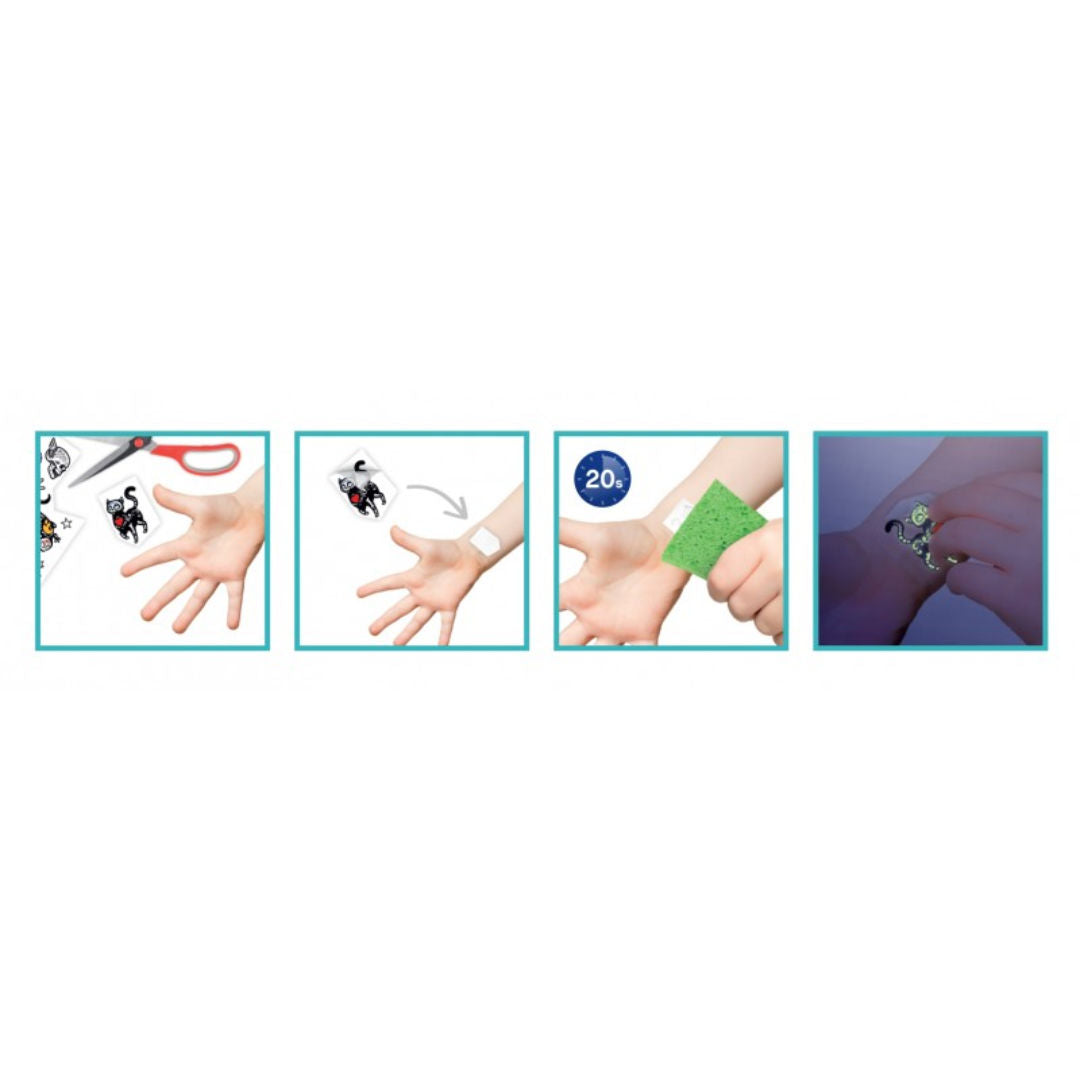Buki France Be Teens Glow-in-the-Dark Phosphorescent Wash-Off Tattoos Set, (Pack of 75)