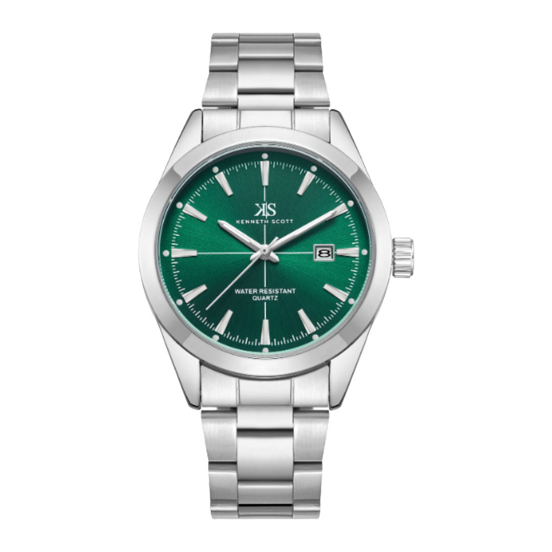 Kenneth Scott Men’s Classic Analog Watch, 40 mm Round Dial, K23025 Series