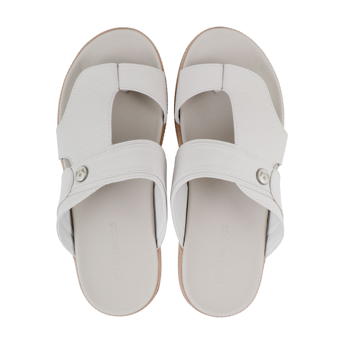 AL FANOOS AF-909 Men's Arabic Style Sandals with PU Leather Upper, EVA Cushioning & TPR Sole