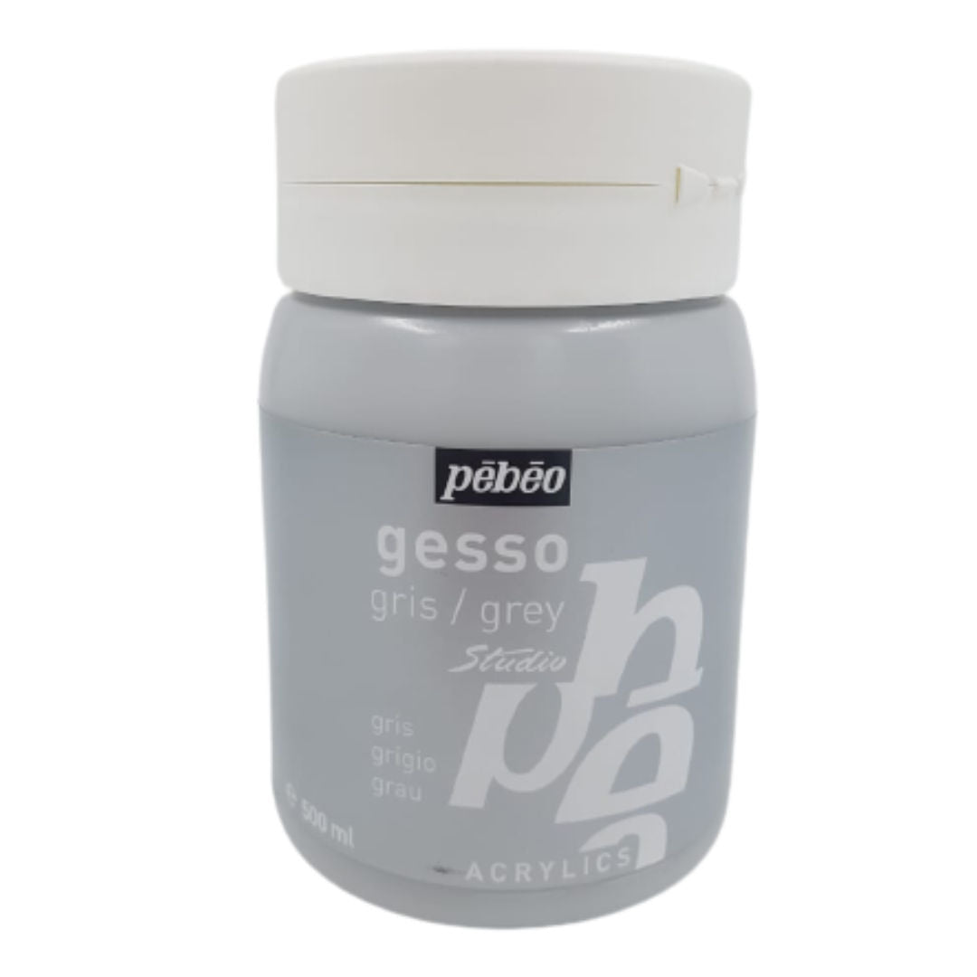 Pebeo Studio Acrylic Grey Gesso, 500 ml, 524105