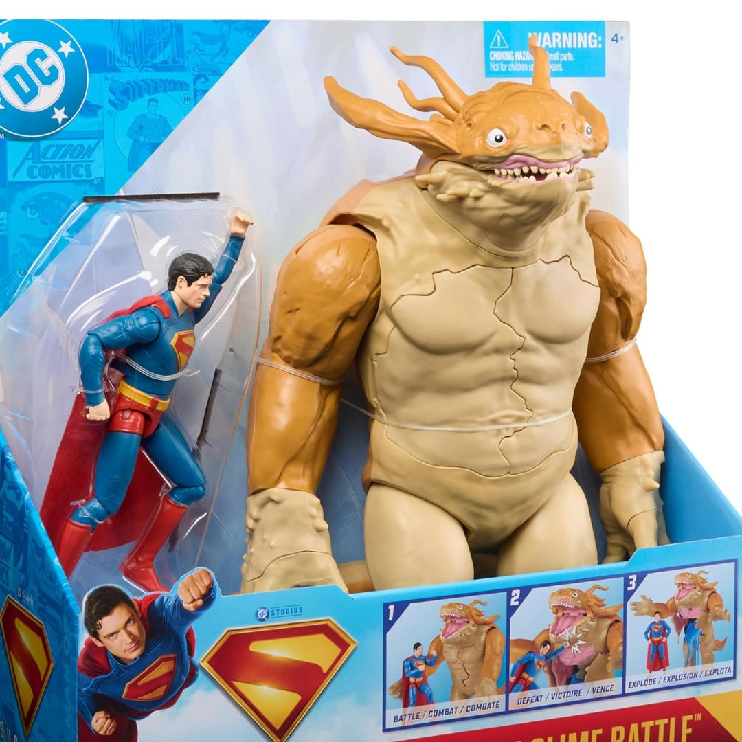 DC Superman Kaiju Slime Battle Action Figure Playset, For Age 4+ Years
