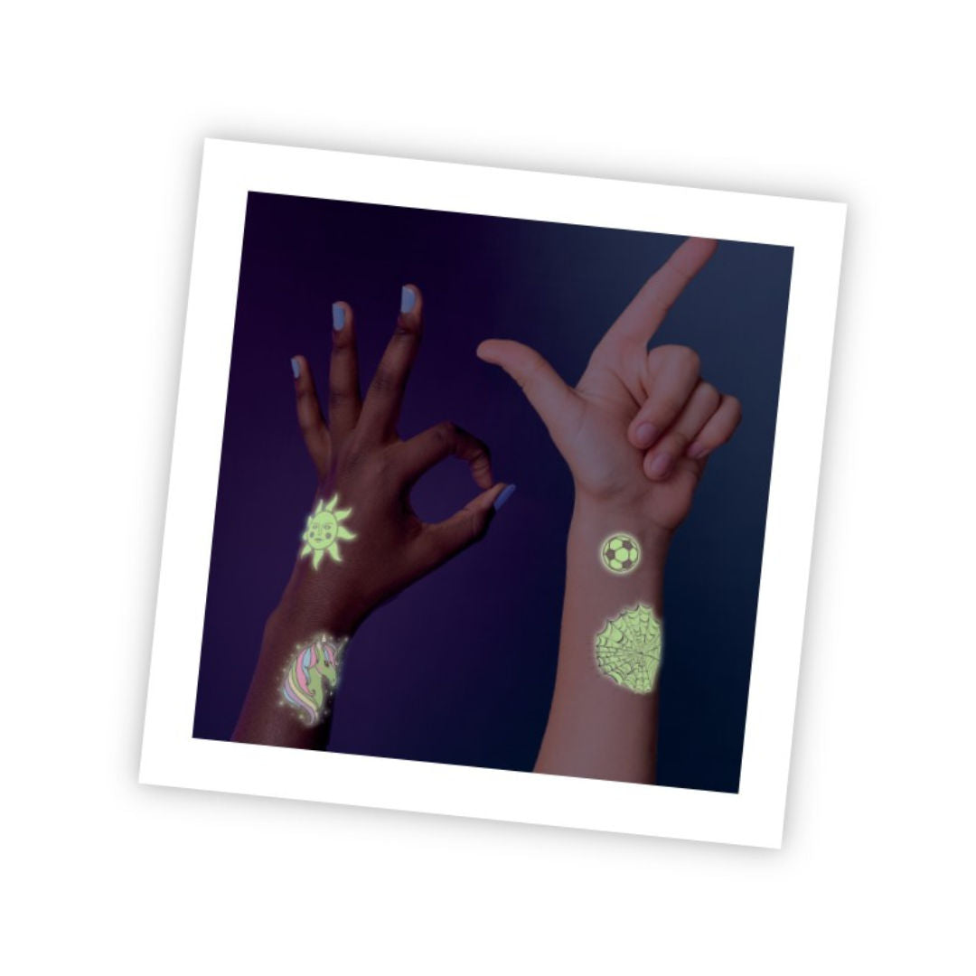 Buki France Be Teens Glow-in-the-Dark Phosphorescent Wash-Off Tattoos Set, (Pack of 75)