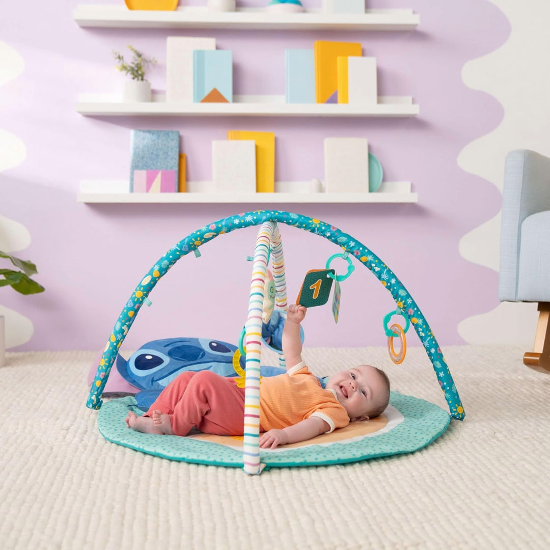 Bright Starts Disney Lilo & Stitch Baby Stitch Party in Paradise Activity Gym Set (111.8 x 81 x 45.5cm), 0M+