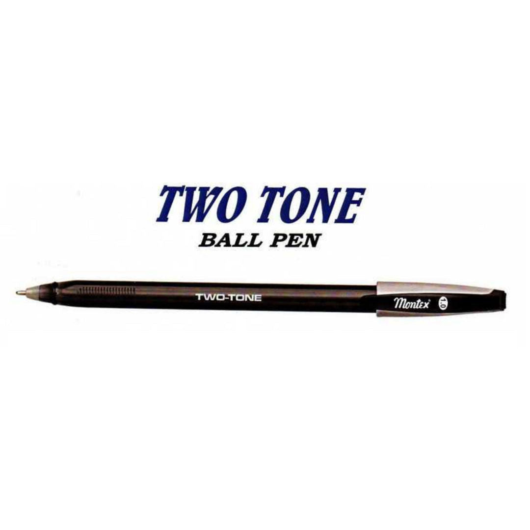 Montex Two Tone Ball Pen Black, 10 pieces