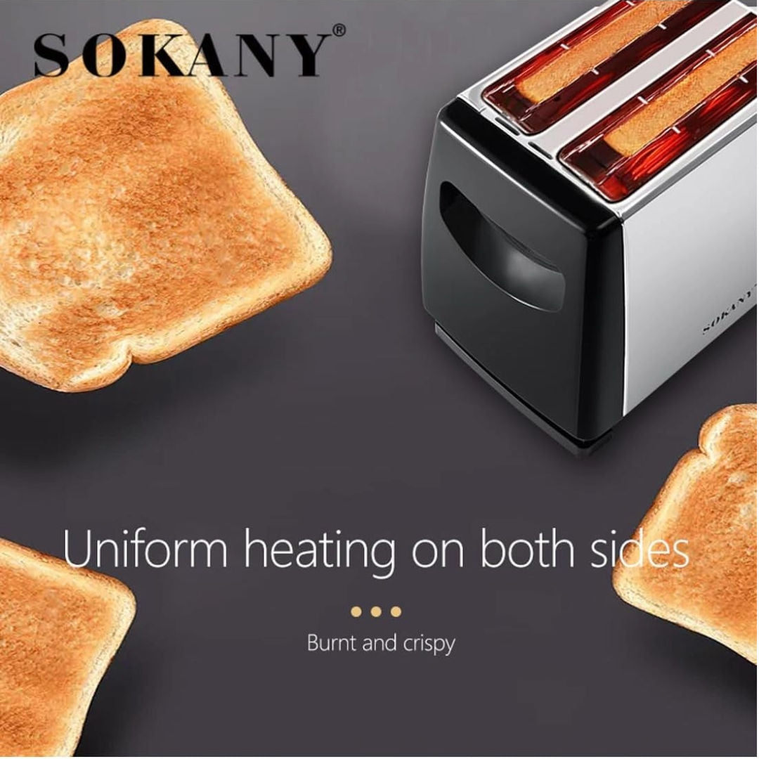 Sokany 2 Slice Toaster Automatic Pop-Up Bread Toaster with Adjustable Browning, Model SK-016S, P24-351