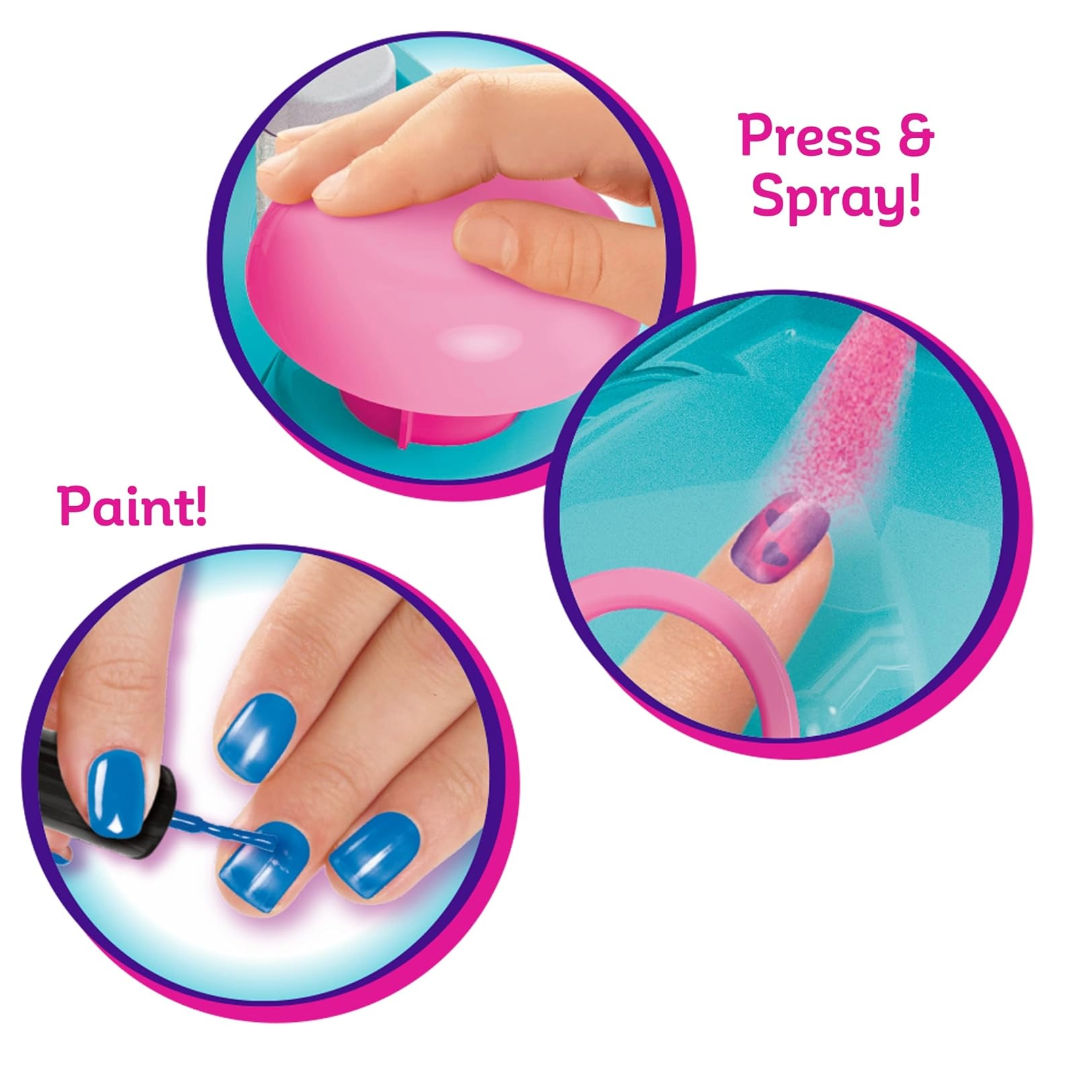 Cra-Z-Art Sparkle Glitter & Shimmer Airbrush Designer Nail Art Set, Children Ages 8+