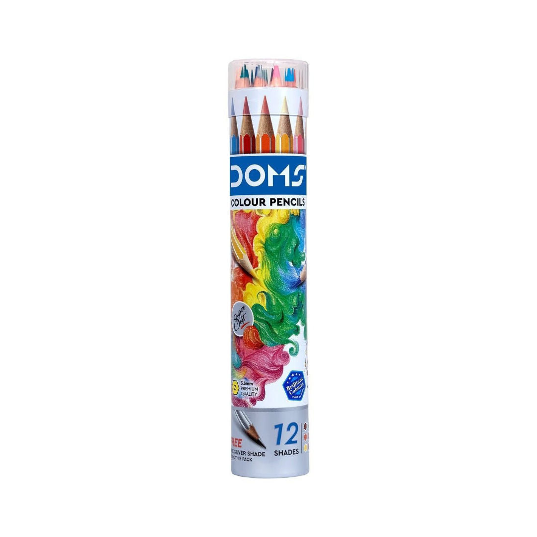 DOMS Colour Pencil Round Tin Box
