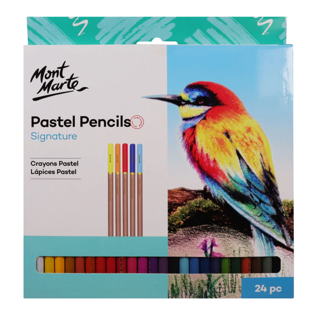 Mont Marte Pastel Pencil Signature, 24-Pieces, MPN0099
