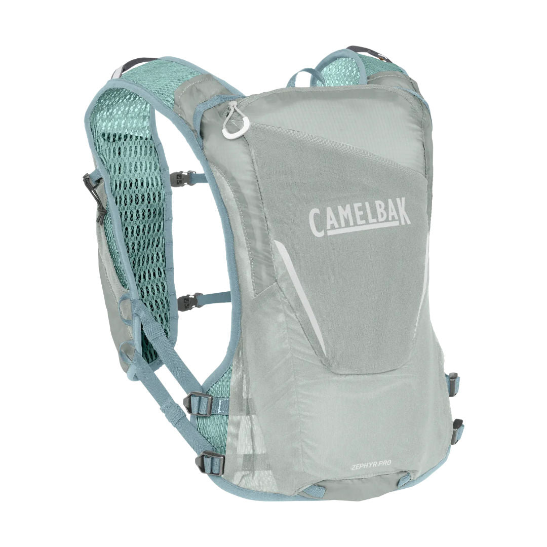 Camelbak Zephyr™ Pro Hydration Vest with Quick Stow™ Bottle, Pigeon/Blue Surf, 34oz