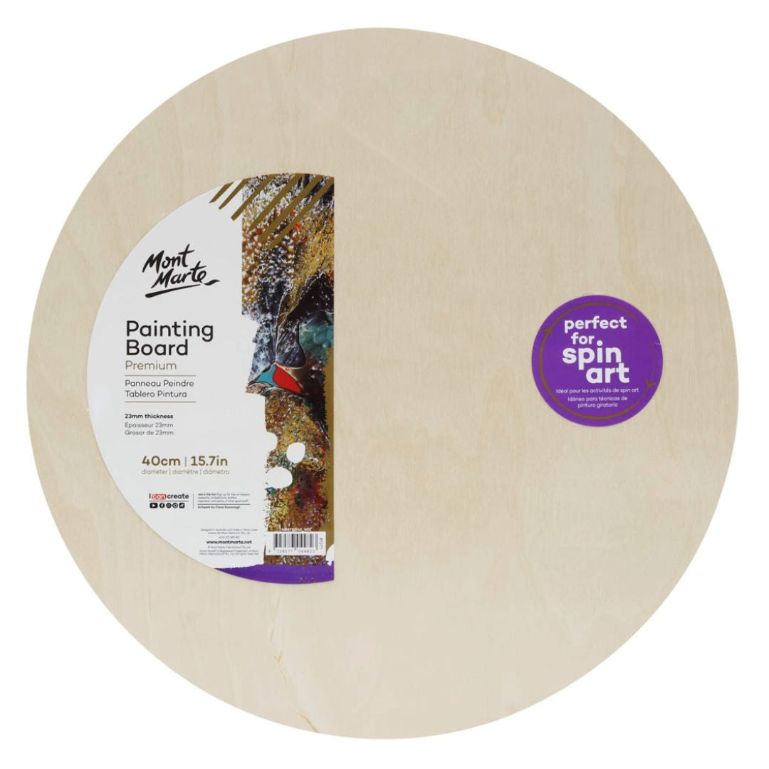 Mont Marte Painting Round Premium Board, 40cm, MBST0040