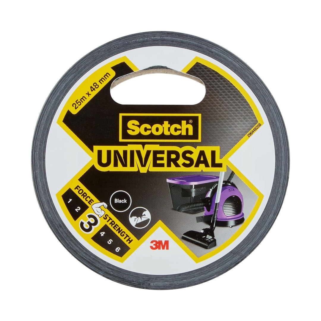 Scotch® Universal Duct Tape, Black, 48 mm x 25 m, Multi-Purpose Repair & Sealing Tape