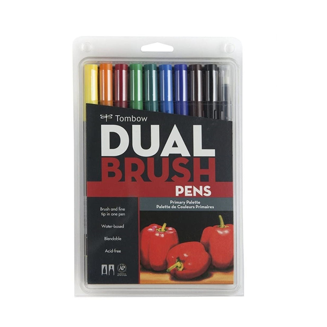 RSC Dual Brush Pen Art Marker, 10pieces