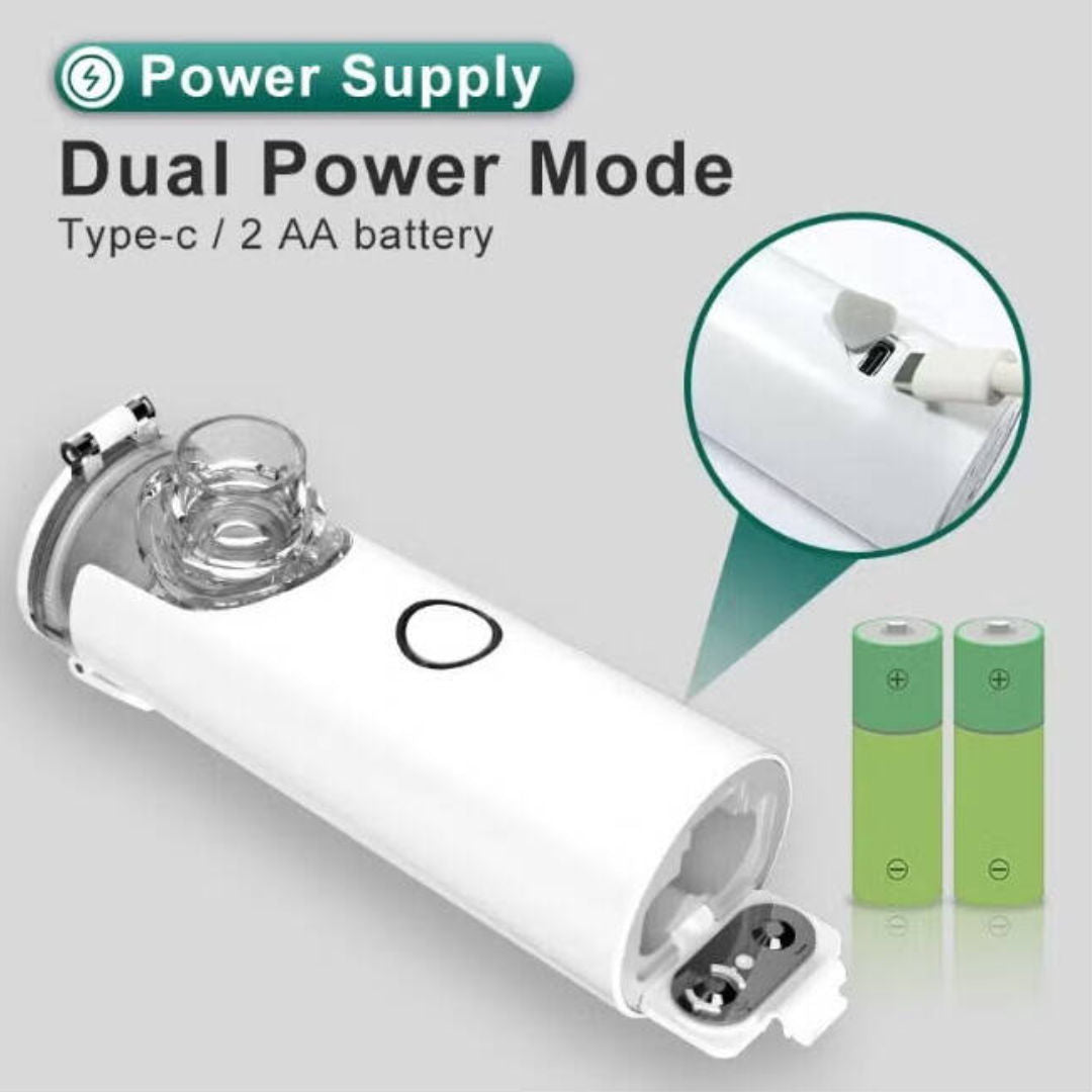 EPICARMA Portable Mesh Nebulizer Machine For Adults & Kids, Handheld USB, Rechargeable, White
