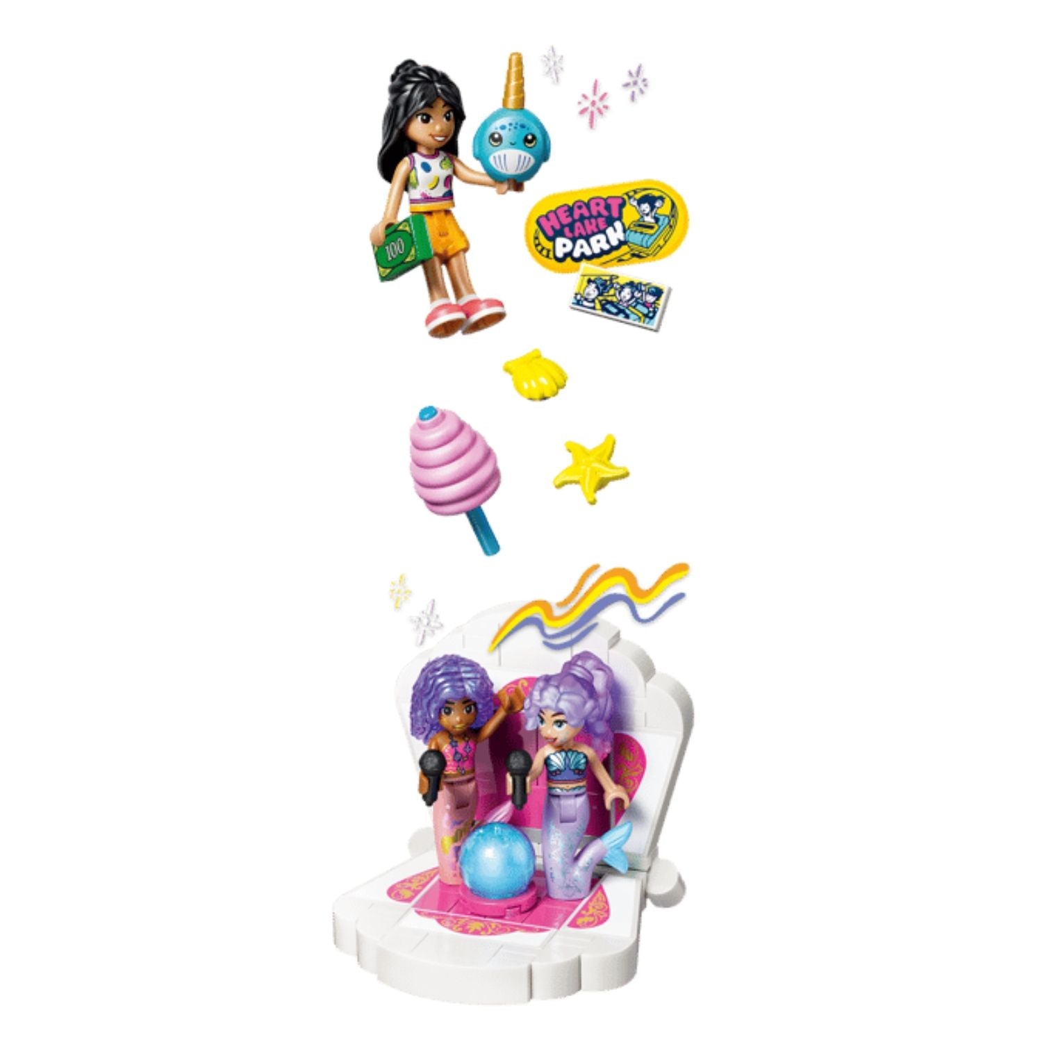 LEGO Friends 42703 Mermaid Roller Coaster Ride Building Toy Set, 864 Pieces for Girls Ages 8 Years and Above